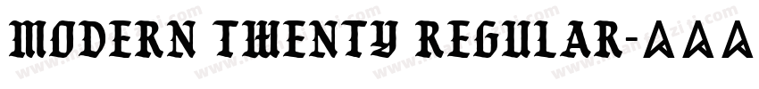 MODERN TWENTY REGULAR字体转换